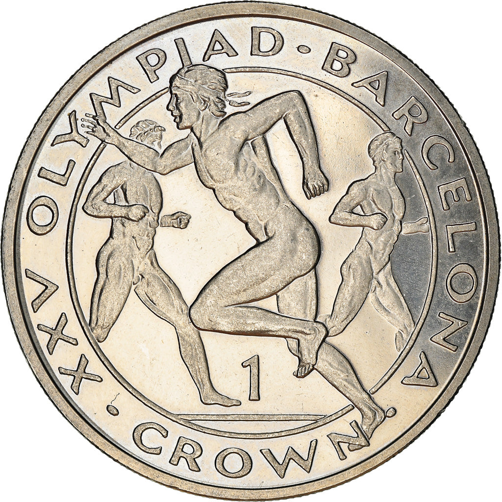 Monnaie, Gibraltar, Elizabeth II, Crown, 1991, SUP, Copper-nickel, KM:68