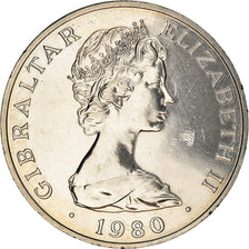 Coin, Gibraltar, Elizabeth II, Crown, 1980, British Royal Mint, AU(50-53)