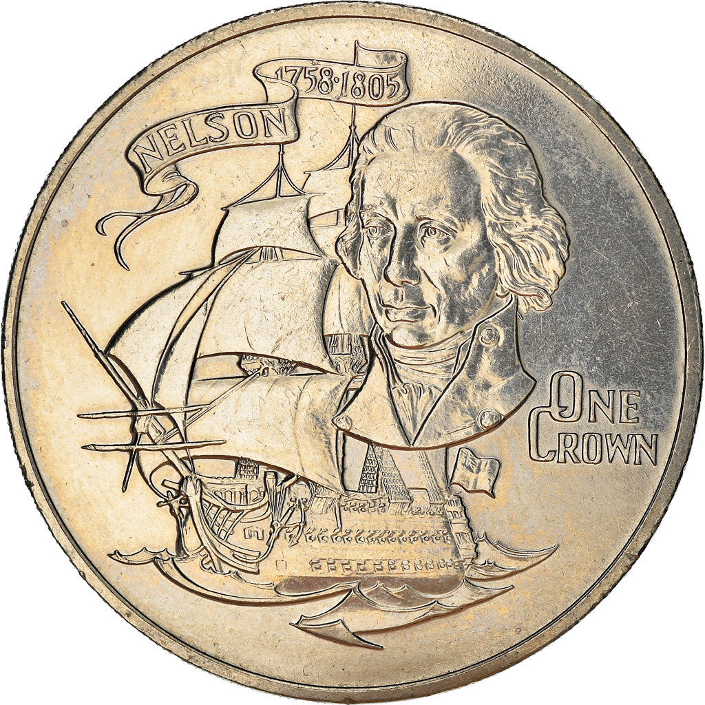 Coin, Gibraltar, Elizabeth II, Crown, 1980, British Royal Mint, AU(50-53)