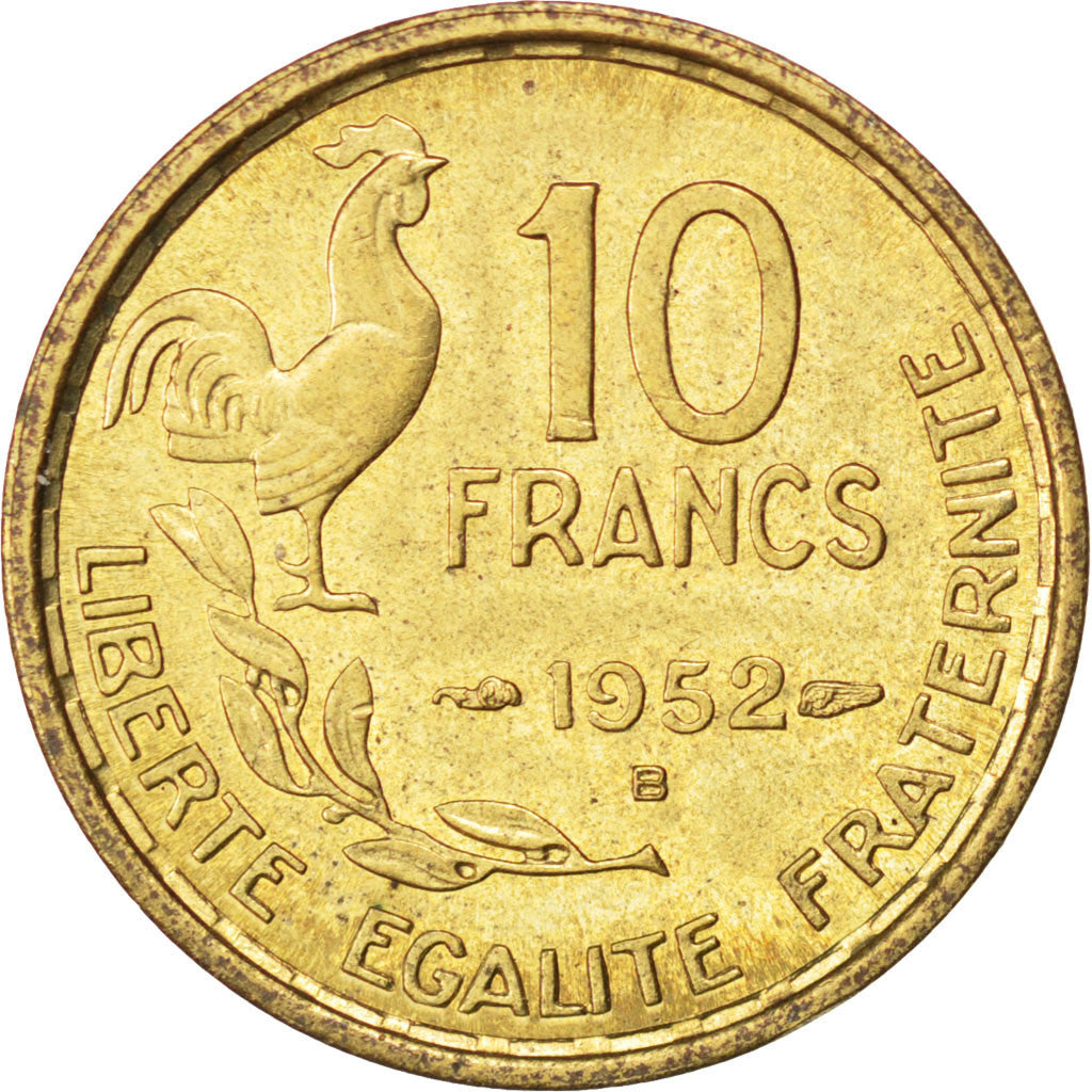 Monnaie, France, Guiraud, 10 Francs, 1952, Beaumont le Roger, SUP