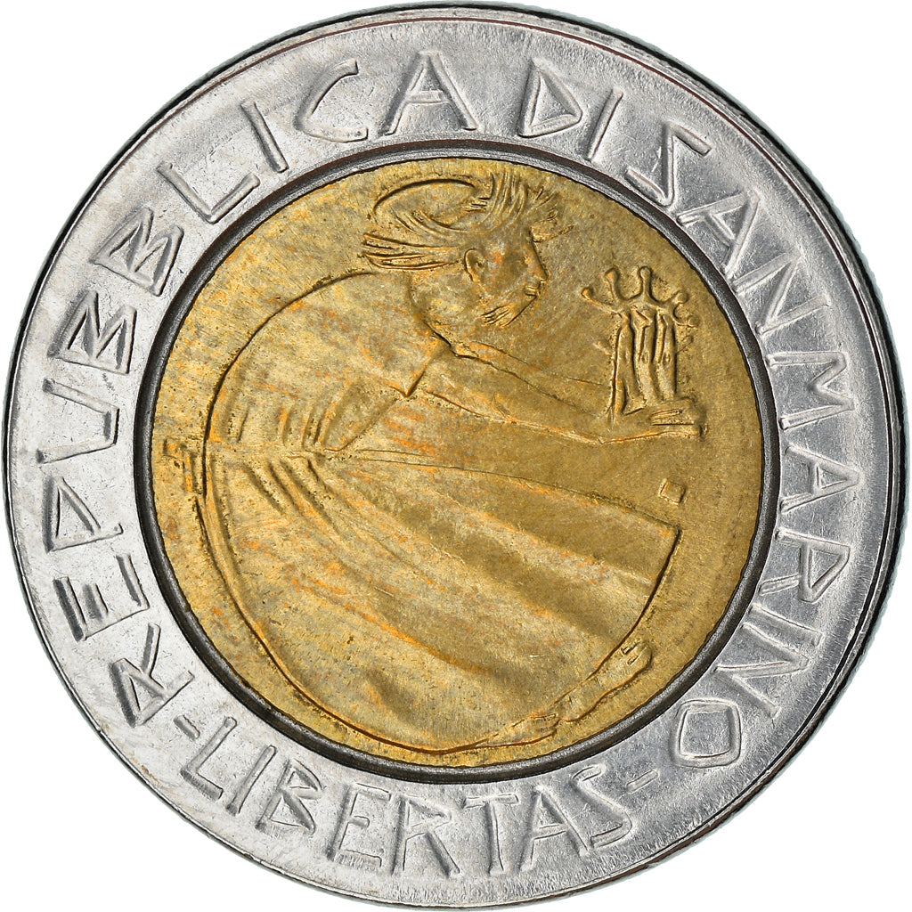 Coin, San Marino, 500 Lire, 1985, AU(50-53), Bi-Metallic, KM:181