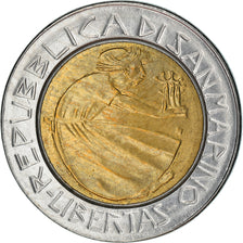 Coin, San Marino, 500 Lire, 1985, AU(50-53), Bi-Metallic, KM:181