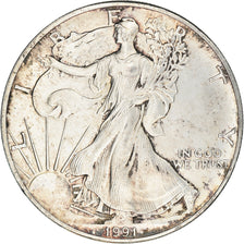 Coin, United States, Dollar, 1991, U.S. Mint, Philadelphia, AU(50-53), Silver