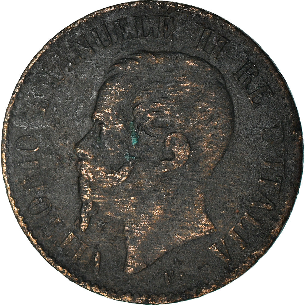 Monnaie, Italie, Vittorio Emanuele II, Centesimo, 1867, Milan, B+, Cuivre