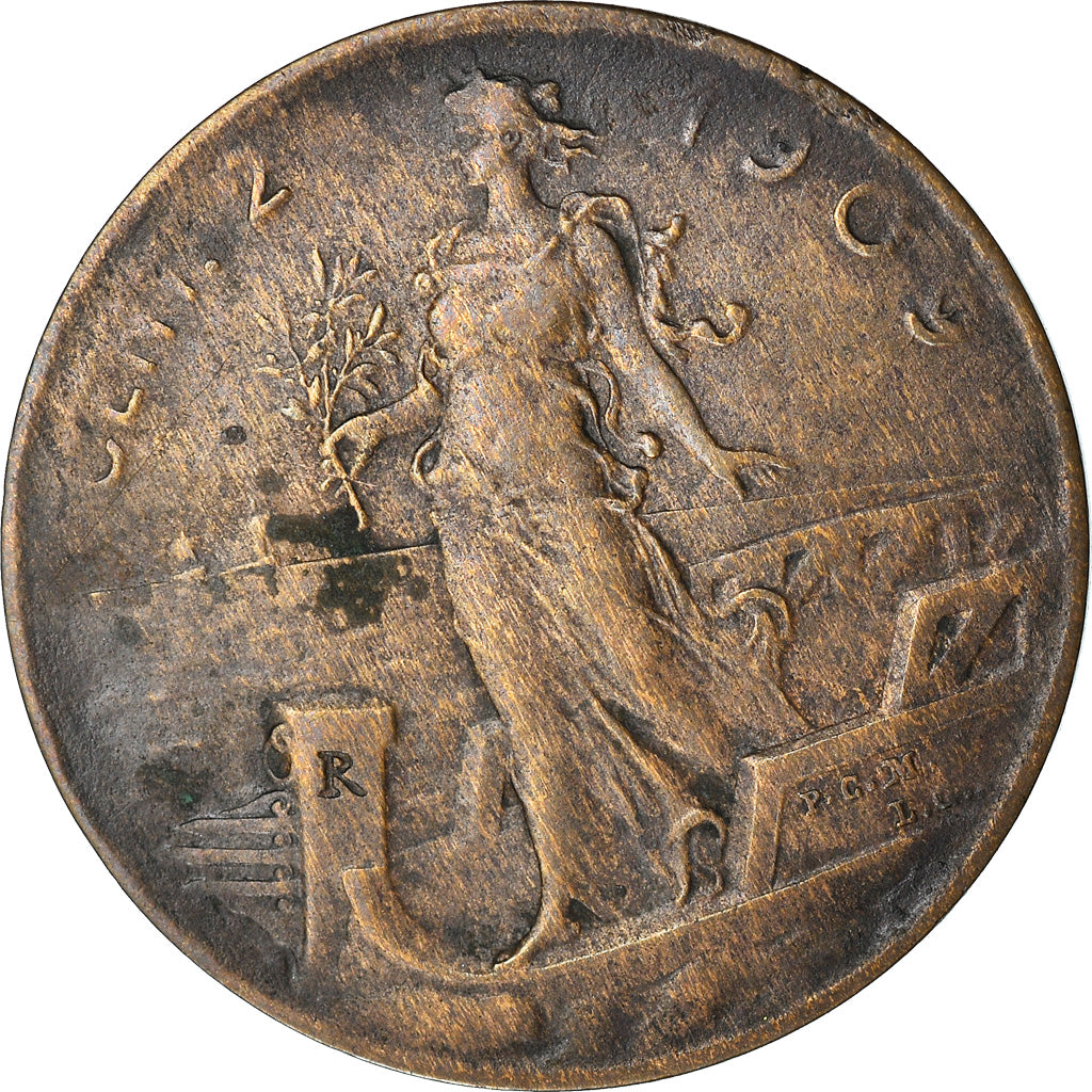 Coin, Italy, Vittorio Emanuele III, 2 Centesimi, 1909, Rome, VF(20-25), Bronze