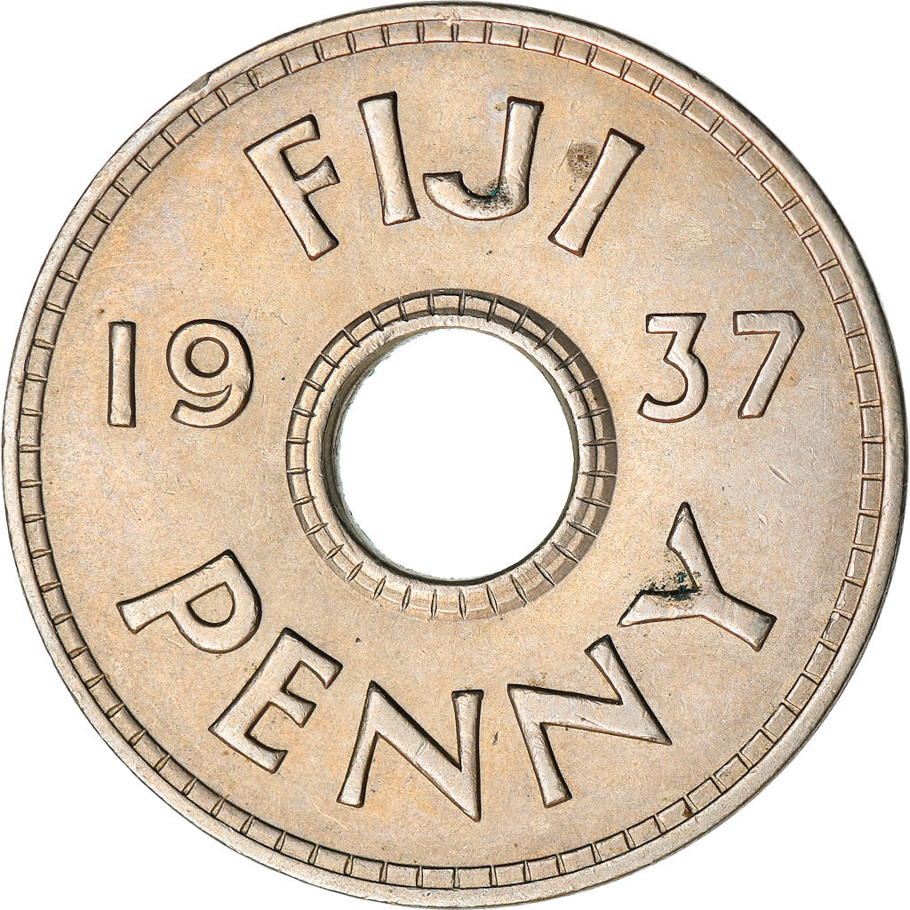 Coin, Fiji, Penny, 1937, AU(55-58), Cupro-nickel, KM:7.