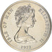 Moneda, Isla de Man, Elizabeth II, 25 Pence, 1972, Pobjoy Mint, BE, SC, Plata