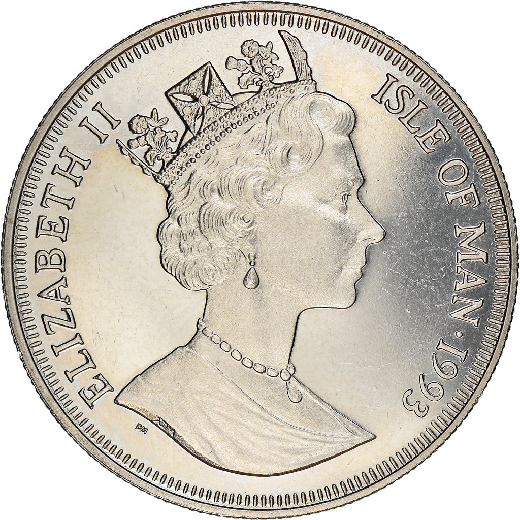 Coin, Isle of Man, Iguanodon, Crown, 1993, BE, MS(63), Copper-nickel, KM:358