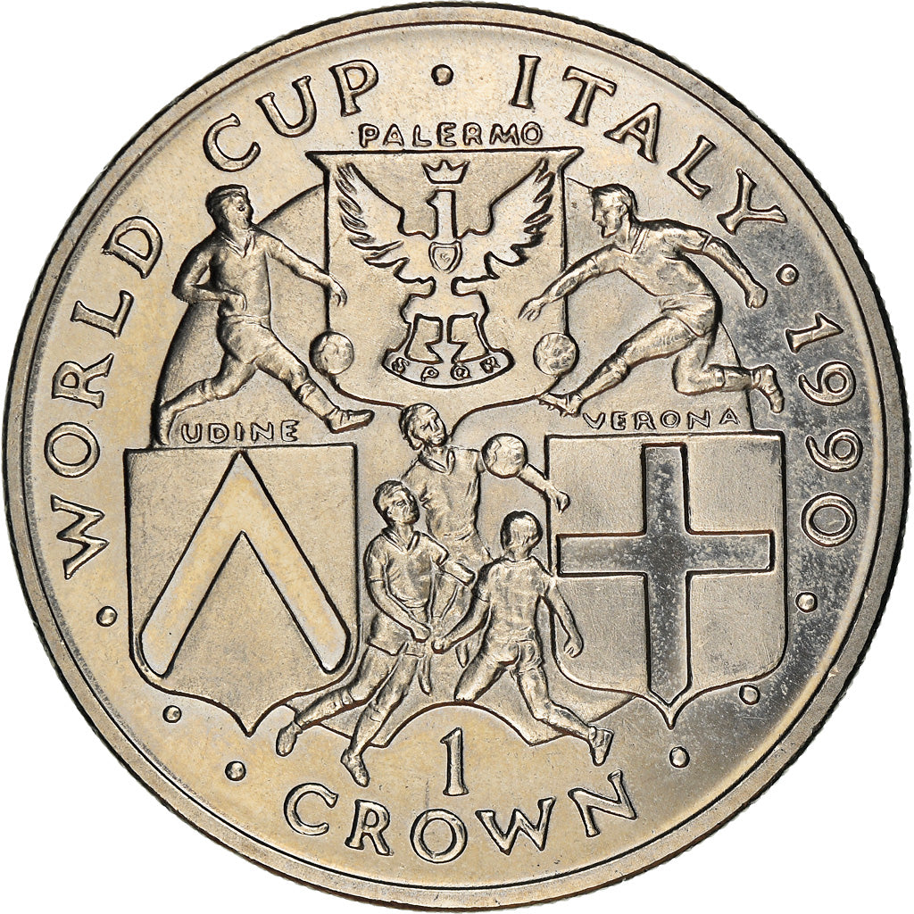 Coin, Isle of Man, Elizabeth II, Crown, 1990, Pobjoy Mint, AU(55-58)