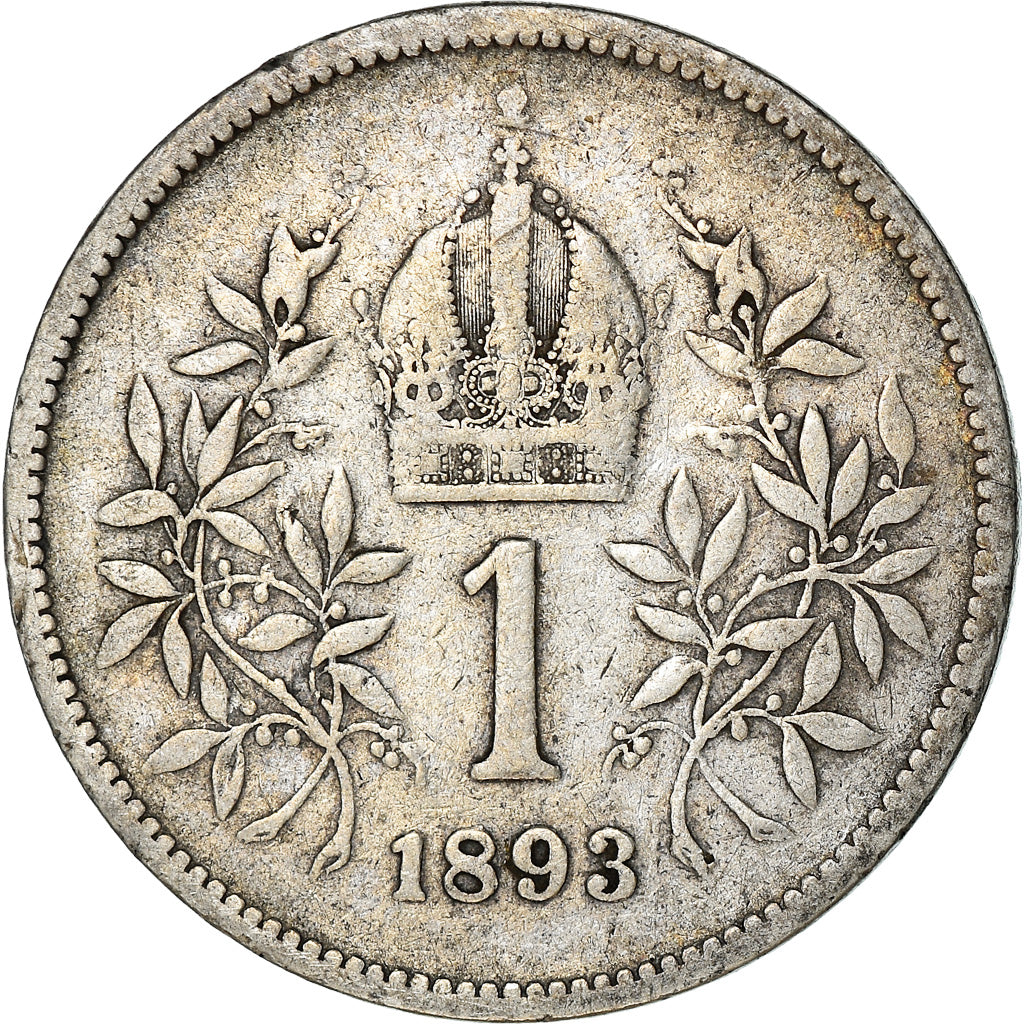 Coin, Austria, Franz Joseph I, Corona, 1893, F(12-15), Silver, KM:2804