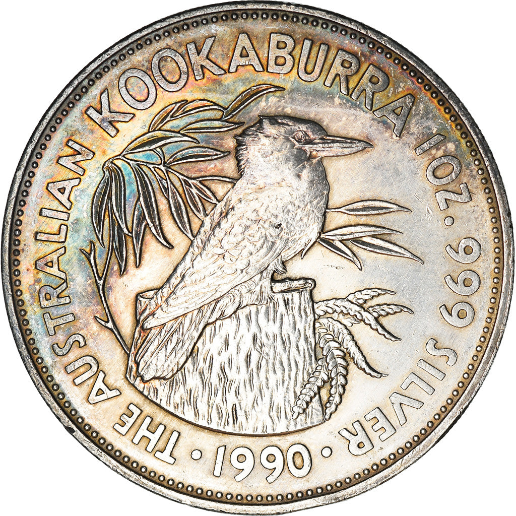 Münze, Australien, 5 Dollars, 1990, Australian Kookaburra, SS, Silber