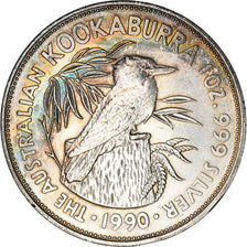 Münze, Australien, 5 Dollars, 1990, Australian Kookaburra, SS, Silber