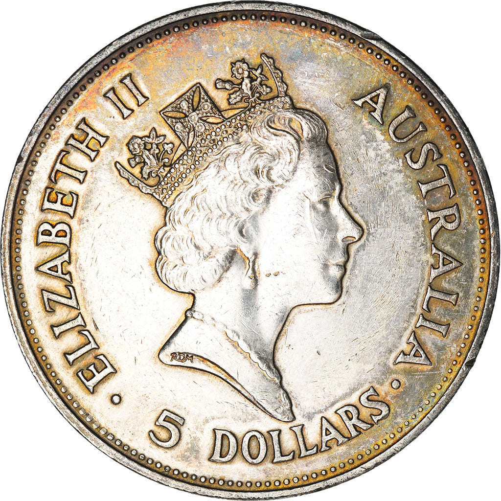 Münze, Australien, 5 Dollars, 1990, Australian Kookaburra, SS, Silber