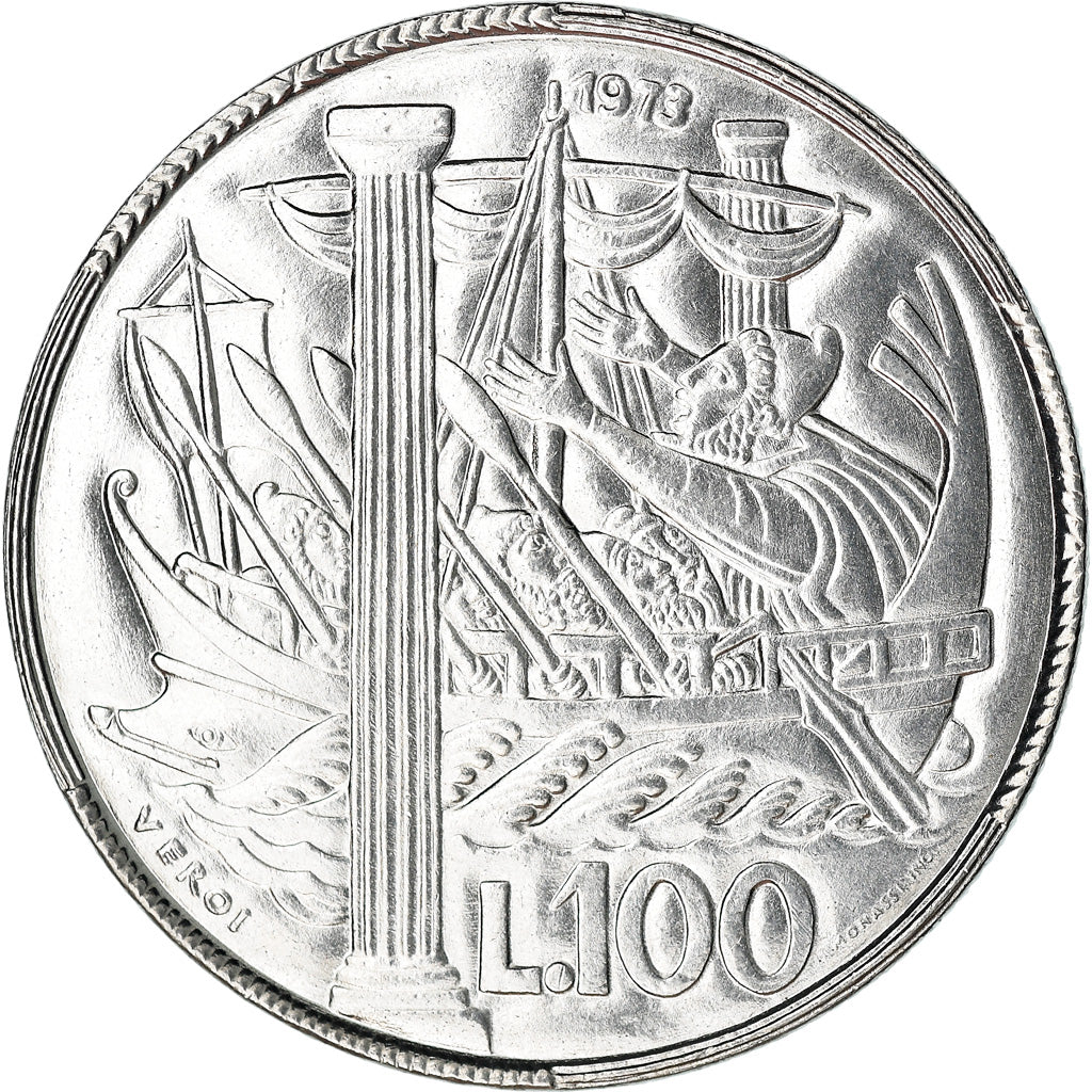 Monnaie, San Marino, 100 Lire, 1973, Rome, SPL, Steel, KM:28