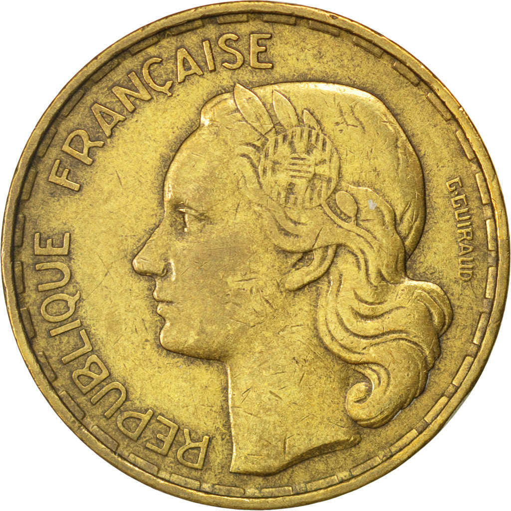 FRANCE, Guiraud, 50 Francs, 1954, Beaumont - Le Roger, KM #918.2, EF(40-45),...