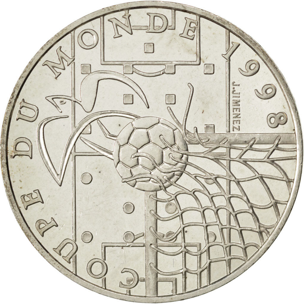 FRANCE, 10 Francs, 1996, KM #1144, EF(40-45), Silver, 22.22
