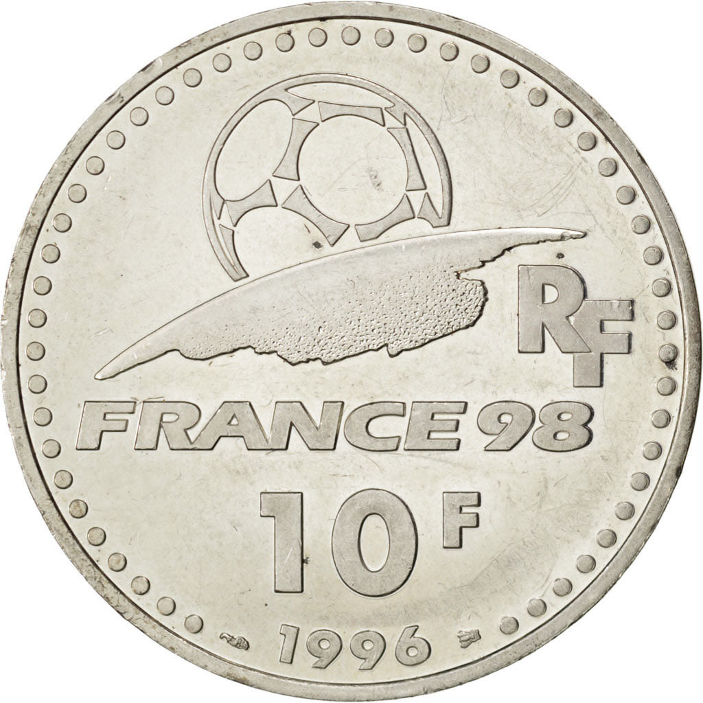 FRANCE, 10 Francs, 1996, KM #1144, EF(40-45), Silver, 22.22