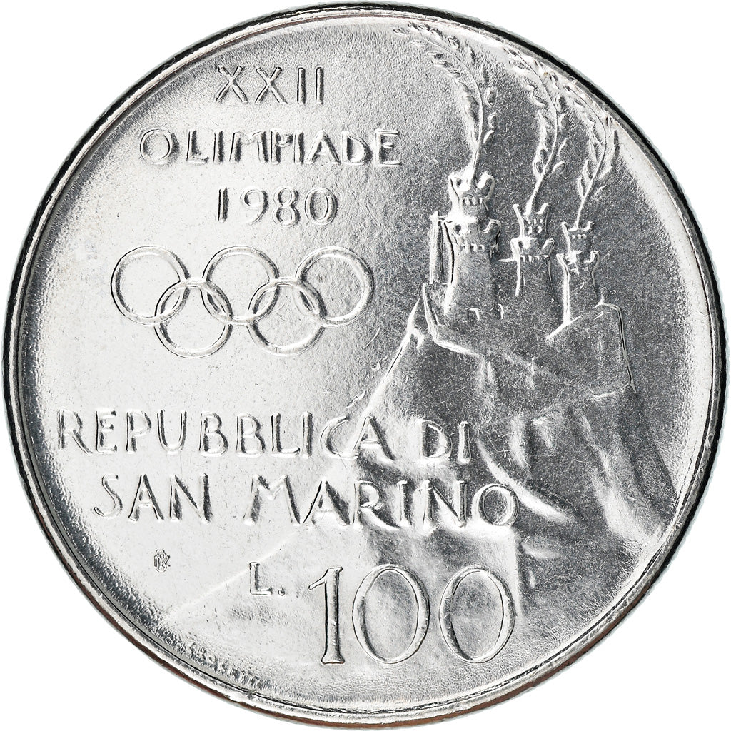 Monnaie, San Marino, 100 Lire, 1980, Rome, SUP+, Steel, KM:108