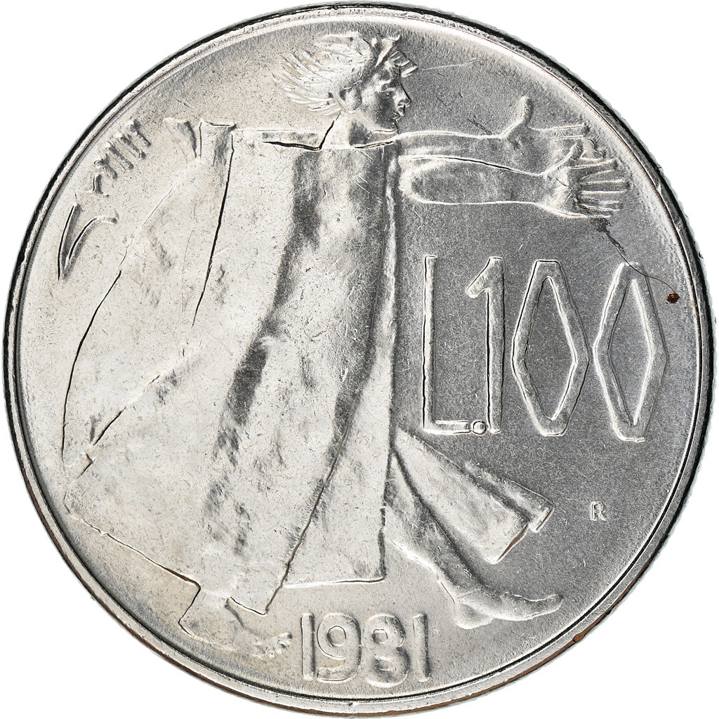 Monnaie, San Marino, 100 Lire, 1981, Rome, SUP+, Steel, KM:122