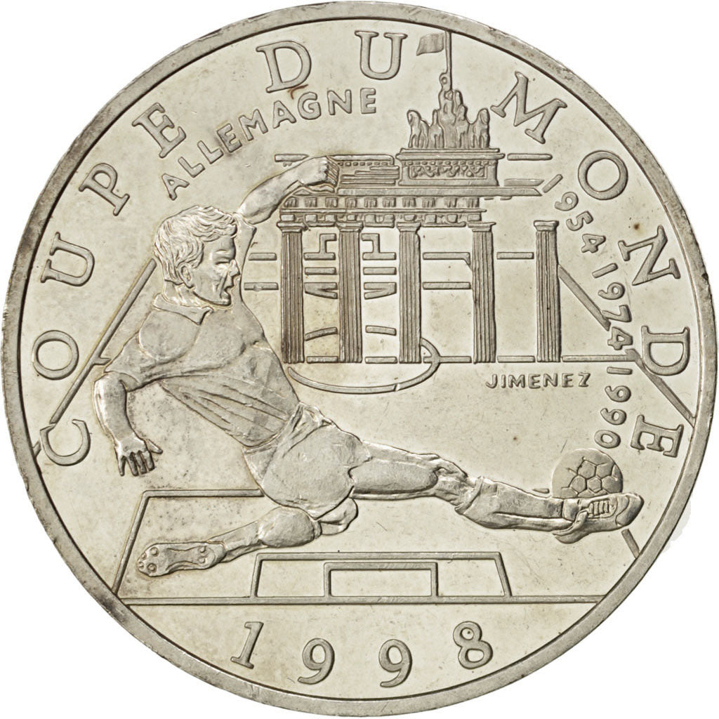 Vème République, 10 Francs Coupe du Monde, Allemagne, 1997, KM 1164
