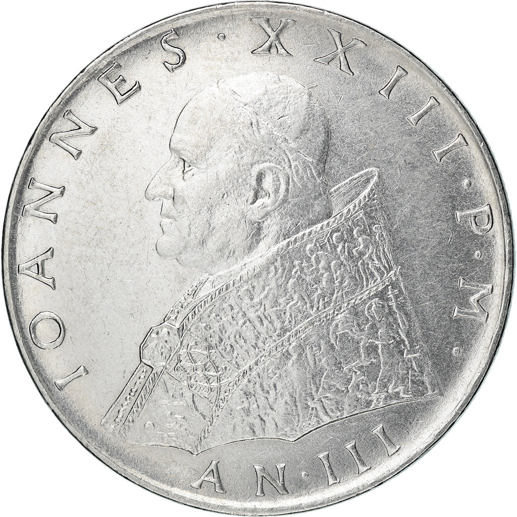 Coin, VATICAN CITY, John XXIII, 100 Lire, 1961, AU(50-53), Stainless Steel
