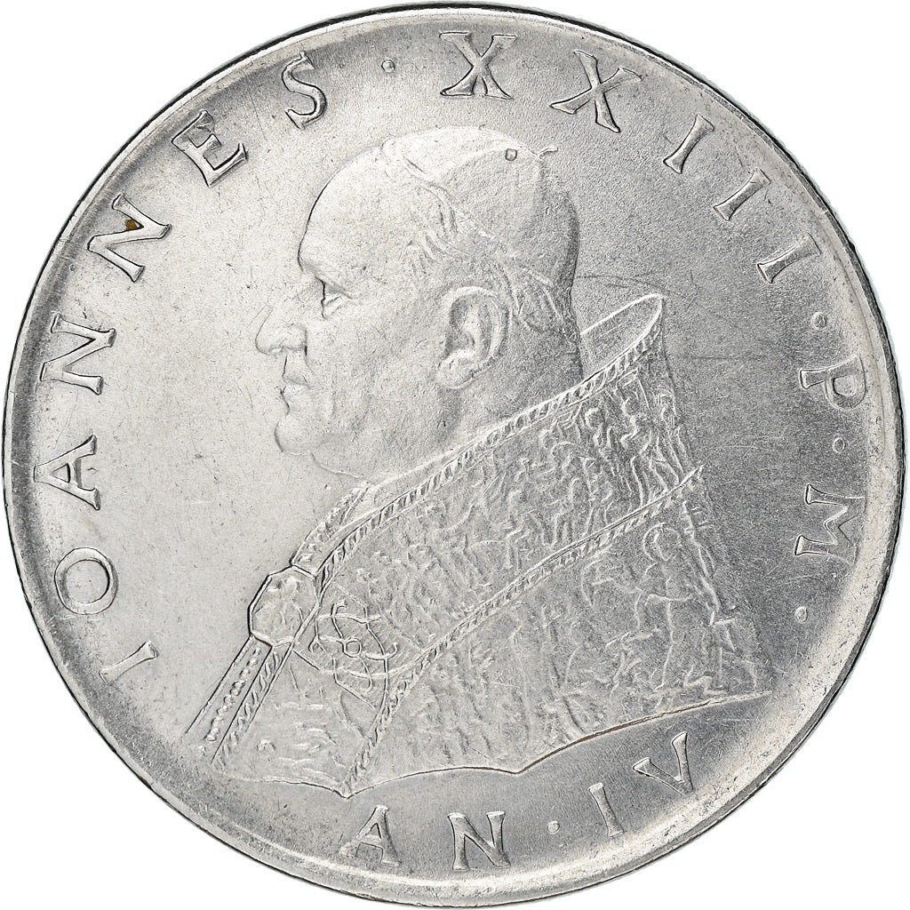 Münze, Vatikanstadt, John XXIII, 100 Lire, 1962, UNZ, Stainless Steel, KM:73