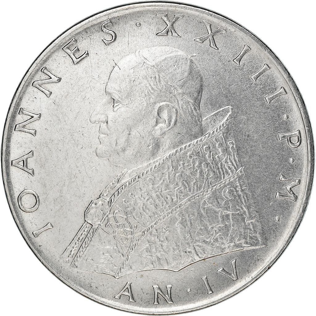 Münze, Vatikanstadt, John XXIII, 100 Lire, 1962, VZ, Stainless Steel, KM:73