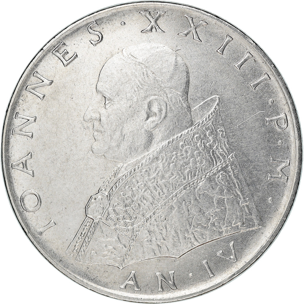 Moeda, CIDADE DO VATICANO, John XXIII, 100 Lire, 1962, AU(50-53), Aço