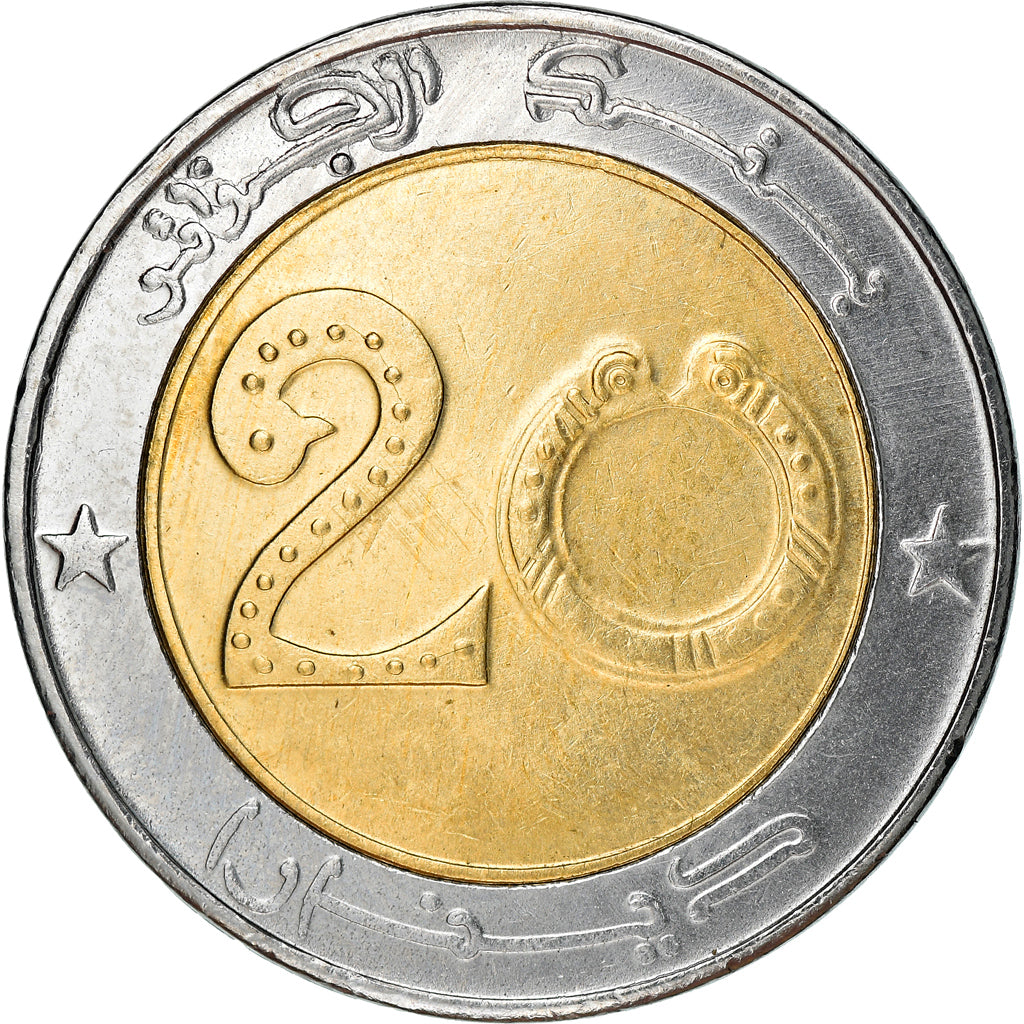 Coin, Algeria, 20 Dinars, 2005, Algiers, EF(40-45), Bi-Metallic, KM:125