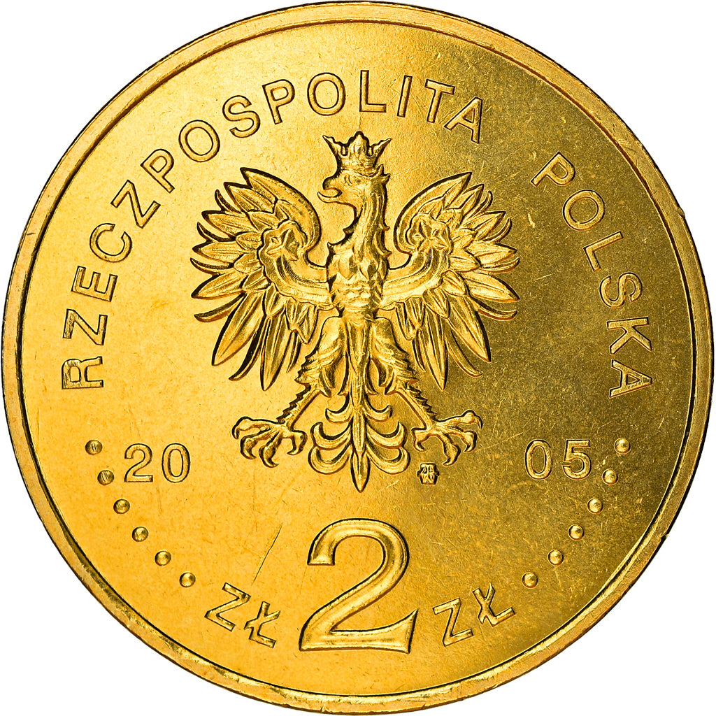 Coin, Poland, 2 Zlote, 2005, Warsaw, VF(30-35), Brass, KM:608