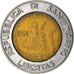 Moeda, San Marino, 500 Lire, 1991, Rome, VF(30-35), Bimetálico, KM:269