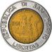 Moneda, San Marino, 500 Lire, 1991, Rome, BC+, Bimetálico, KM:269