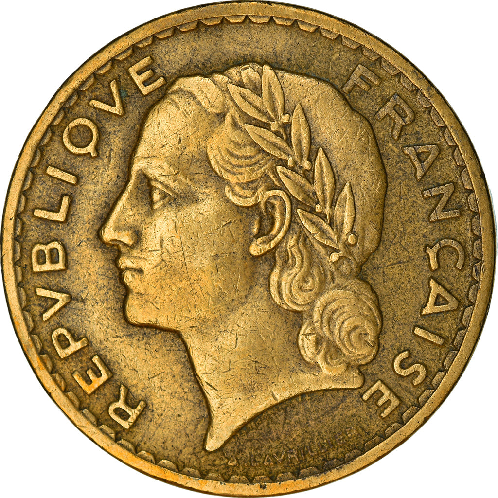 Coin, France, Lavrillier, 5 Francs, 1940, Paris, EF(40-45), Aluminum-Bronze