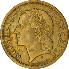Moneta, Francia, Lavrillier, 5 Francs, 1945, Paris, MB+, Alluminio-bronzo