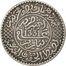 Marocco, Yusuf, 1/4 Rial, 2-1/2 Dirhams, 1912, bi-Bariz, Paris, BB, Argento,...