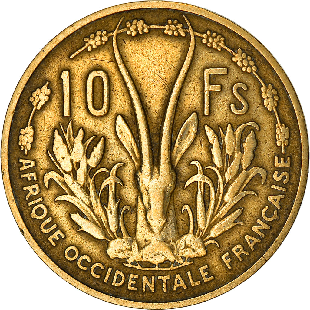 Monnaie, French West Africa, 10 Francs, 1956, Paris, TTB, Aluminum-Bronze, KM:6