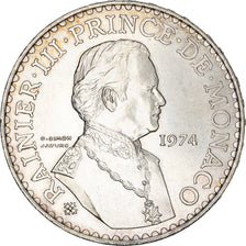 Coin, Monaco, Rainier III, 50 Francs, 1974, EF(40-45), Silver, KM:152.1
