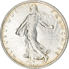 Moneda, Francia, Semeuse, 2 Francs, 1919, Paris, MBC+, Plata, KM:845.1