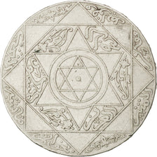 MOROCCO, 5 Dirhams, 1897, Berlin, KM #12.1, EF(40-45), Silver, Lecompte #166,...