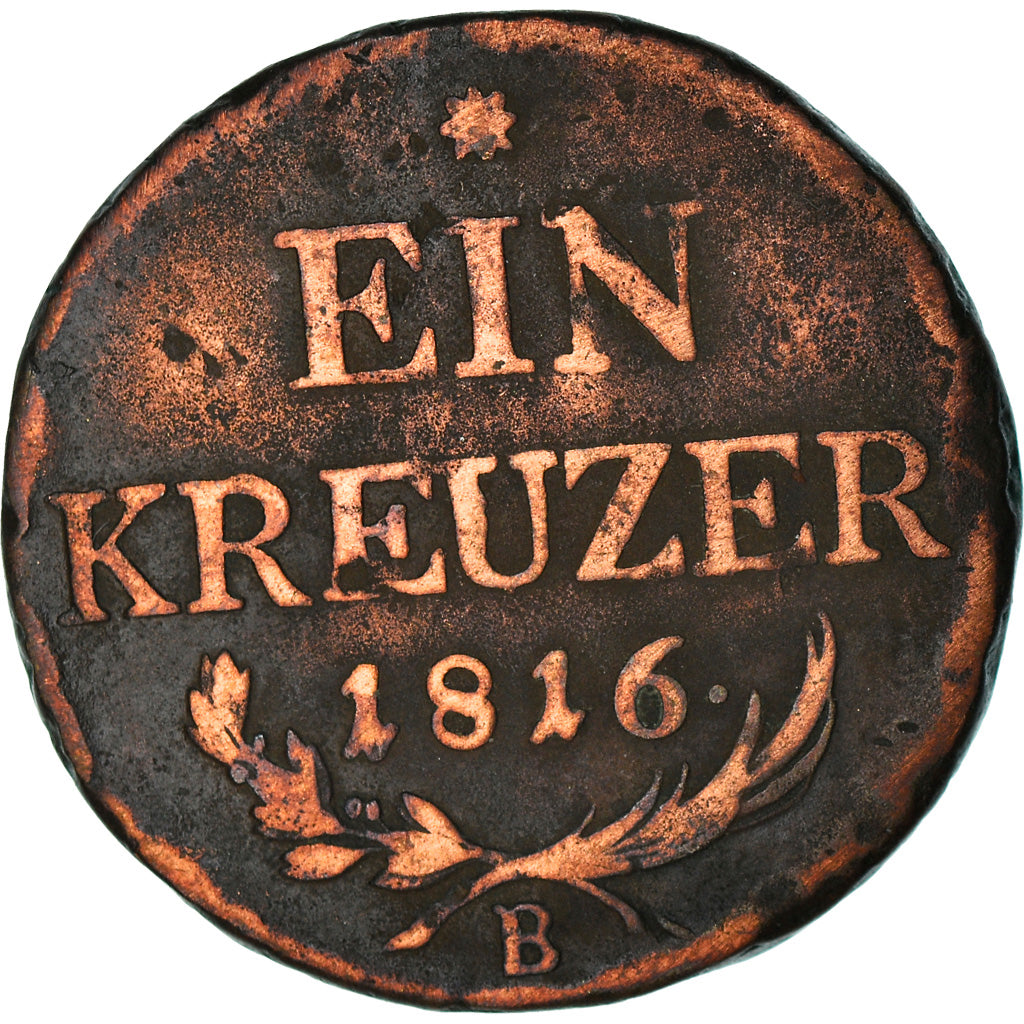 Moneta, Austria, Franz II (I), Kreuzer, 1816, MB+, Rame, KM:2113