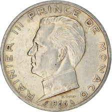 Coin, Monaco, Rainier III, 5 Francs, 1966, EF(40-45), Silver, KM:141
