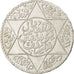 MOROCCO, 1/2 Rial, 5 Dirhams, 1917, bi-Bariz, KM #32, AU(50-53), Silver,...