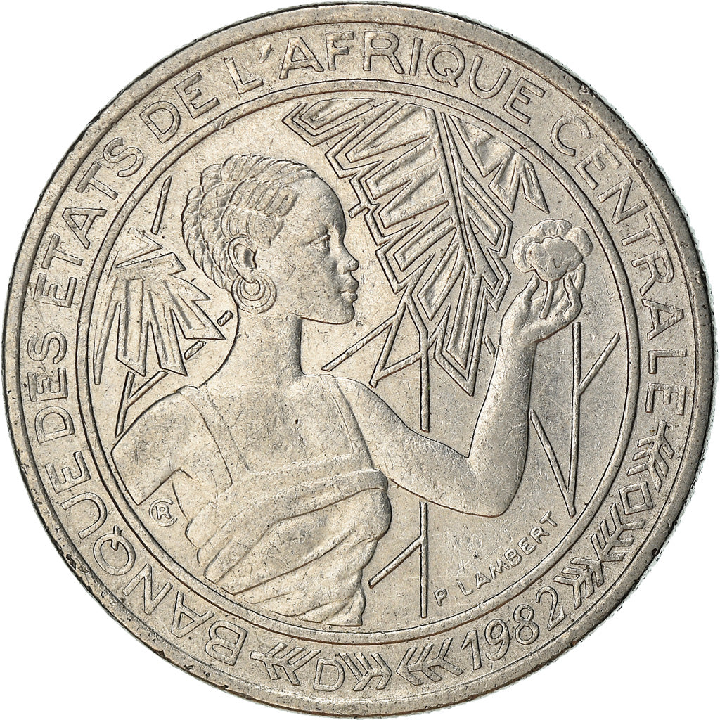 Coin, Central African States, 500 Francs, 1982, EF(40-45), Nickel, KM:12