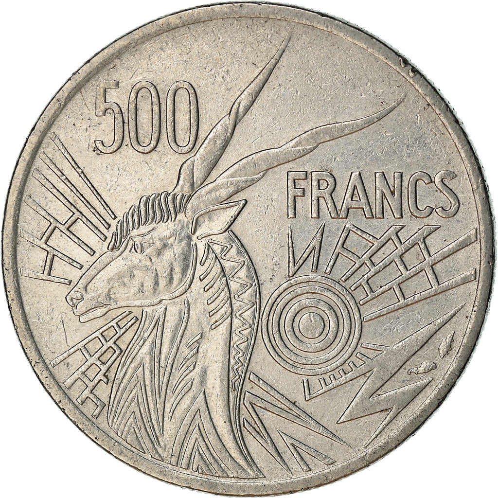 Coin, Central African States, 500 Francs, 1982, EF(40-45), Nickel, KM:12