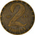Moeda, Hungria, 2 Forint, 1977, EF(40-45), Latão, KM:591