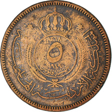 Coin, Jordan, Abdullah, 5 Fils, 1/2 Qirsh, 1949, EF(40-45), Bronze, KM:3
