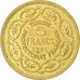 Moneda, Túnez, Muhammad al-Amin Bey, 5 Francs, 1946, Paris, MBC+, Aluminio -