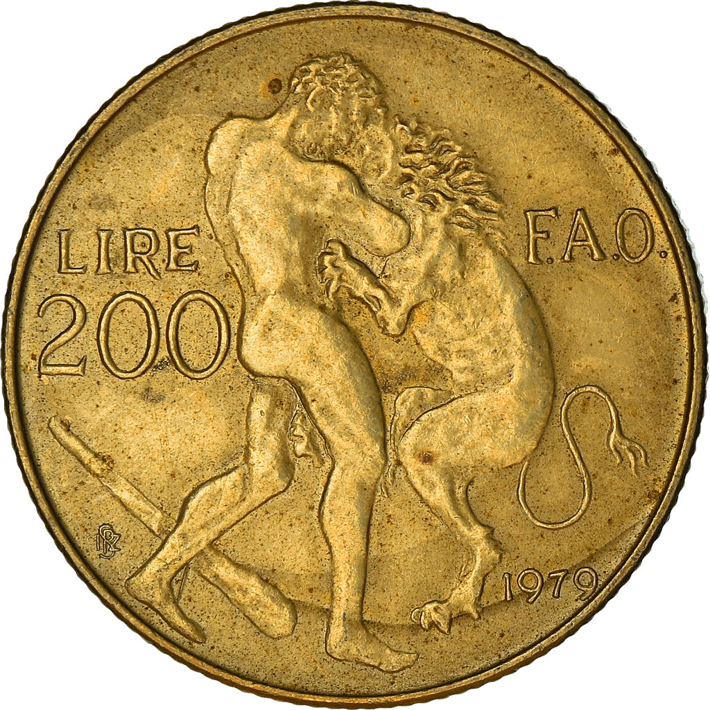 Coin, San Marino, 200 Lire, 1979, Rome, EF(40-45), Aluminum-Bronze, KM:96