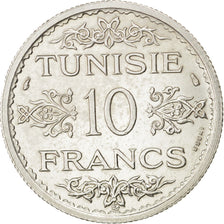 Coin, Tunisia, Ahmad Pasha Bey, 10 Francs, 1934, Paris, AU(55-58), Silver