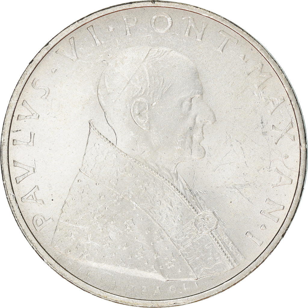 Coin, VATICAN CITY, Paul VI, 500 Lire, 1963, AU(55-58), Silver, KM:83.1